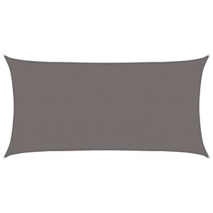 vidaXL Sunshade Sail Light Grey 2 x 6 m HDPE