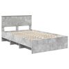 vidaXL Bed Frame Concrete Grey 120 x 123 cm Engineered Wood