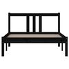 vidaXL Bed Frame without Mattress Black Solid Wood 100x200 cm