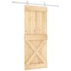 vidaXL Sliding Door with Hardware Set 85x210 cm Solid Wood Pine