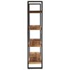 vidaXL 4-Tier Bookcase 160x40x180 cm Rough Mango Wood