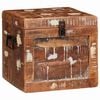 vidaXL Storage Box with Storage with Door Brown Solid Mango Wood