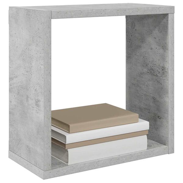vidaXL Wall Cube Shelves 6 pcs Concrete Grey 30x15x30 cm