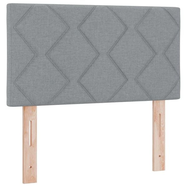 vidaXL Headboard with Headboard Light Grey 80 cm Faux Leather