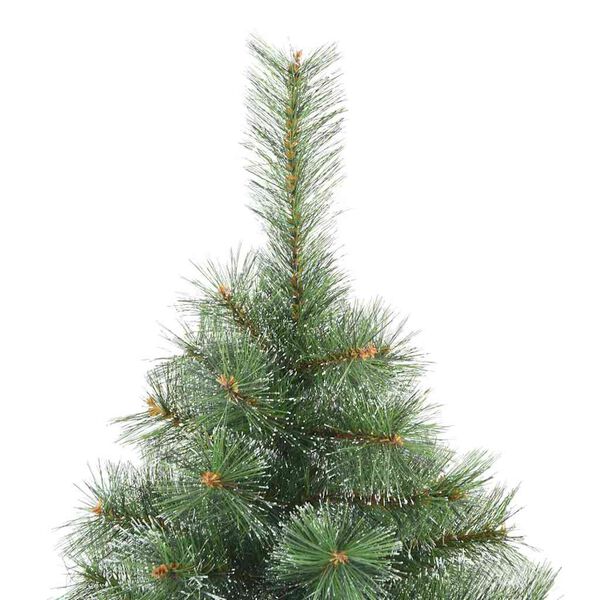 vidaXL Artificial Hinged Christmas Tree Snow Flocked White 210 cm
