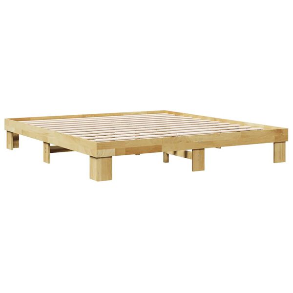 vidaXL Bed Frame without Mattress 200x200 cm Solid Wood Oak