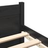 vidaXL Bed Frame without Mattress Black Solid Wood 90x190 cm Single Single