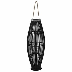 vidaXL Candle Holder | Black | Bamboo | Large | Hanging mounting | Candle Holder