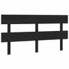 vidaXL Bed Headboard | Black | Solid pine wood | Queen | Decorative Inlays