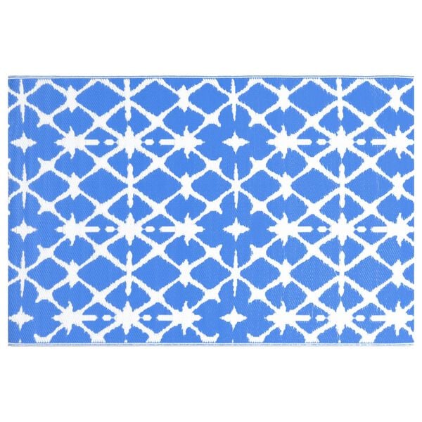 vidaXL Outdoor Carpet ARAKIL Blue and White 120x180 cm PP