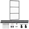 vidaXL Sliding Door with Hardware Set ESG Glass&Aluminium 102x205 cm