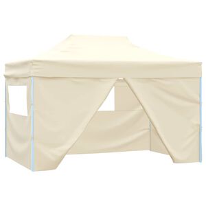 vidaXL Party Tent | Cream | Steel | 3x4 m | Collapsible | Party Tent