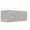 vidaXL 2 Piece TV Cabinet Set Concrete Grey Engineered Wood