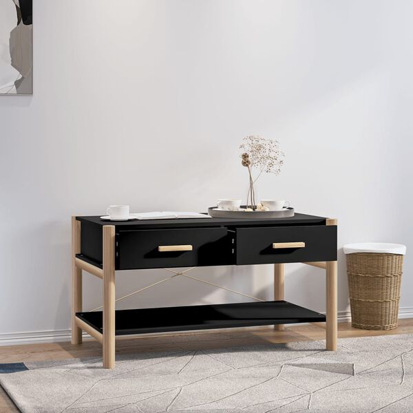 vidaXL Coffee Table Black 82x48x45 cm Engineered Wood