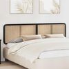 vidaXL Headboard with Headboard Black 200 x 55 x 3 cm Rattan