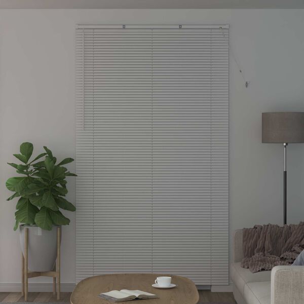 vidaXL Venetian Blind Manual Adjustable White 213 x 160 cm PVC