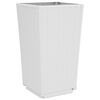 vidaXL Garden Planters 4 pcs White 32.5x32.5x57 cm PP