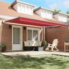 vidaXL Awning Retractable Manual Red 4.5 x 3 m Polyester and metal
