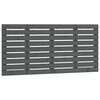 vidaXL Wall Headboard Grey 141x3x63 cm Solid Wood Pine