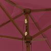 vidaXL Garden Parasol with Wooden Pole Bordeaux Red 198x198x231 cm