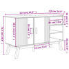 vidaXL Sideboard OLDEN White and Brown 114x43x73.5 cm Solid Wood Pine