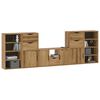 vidaXL 5 Piece TV Units with Storage ODDA Solid Wood Pine