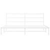 vidaXL Metal Bed Frame without Mattress with Headboard White 180x200cm