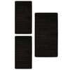 vidaXL Bed Carpets Shaggy High Pile 3 pcs Black