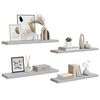 vidaXL Floating Wall Shelves 4 pcs Concrete Grey 90x23.5x3.8 cm MDF