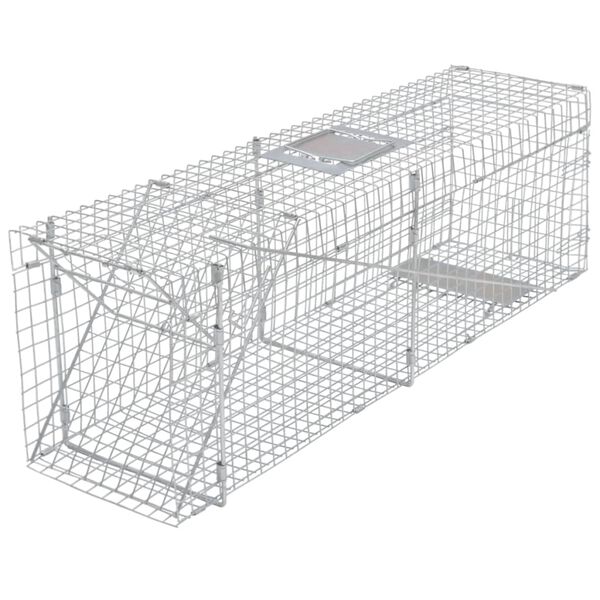 vidaXL Galvanised Live Trap 100 cm