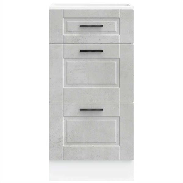 vidaXL Kitchen Base Cabinet Porto Concrete Grey Engineered Wood