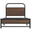 vidaXL Bed Frame without Mattress 100x190 cm Brown Oak Engineered Wood