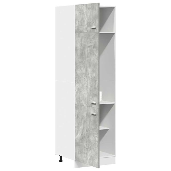 vidaXL Refrigerator Cabinet Lyon Concrete Grey 60x57x207 cm Engineered Wood