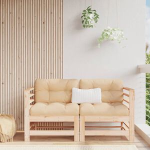 vidaXL Garden Corner Sofas 2 pcs Solid Wood Pine