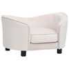 vidaXL Dog Sofa Cream 69x49x40 cm Plush and Faux Leather