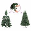 vidaXL Slim Christmas Tree Green 180 cm PVC and Solid Pine wood