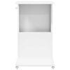 vidaXL Side Table with Wheel White 40 x 35 x 60 cm Engineered Wood