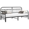 vidaXL Daybed Frame with Headboard Black 100 x 190 cm Steel