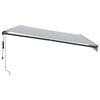 vidaXL Automatic Retractable Awning with LEDs Anthracite&White 500x350 cm