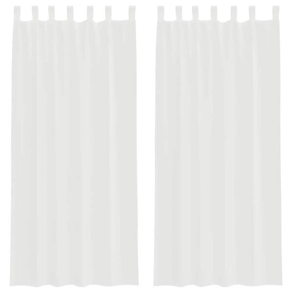 vidaXL Voile Curtains with Loops 2 pcs White 140x245 cm