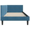 vidaXL Corner Bed Frame with Headboard Blue 100 cm x 200 cm Velvet