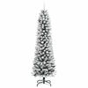 vidaXL Artificial Christmas Tree with 300 LEDs with Stand White 180 cm