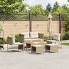 vidaXL Garden Sofa Set 6 pcs Beige and cream Poly Rattan