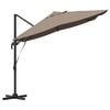 vidaXL Umbrella Taupe 351 x 250 x 260 cm Polyester and Aluminium