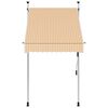 vidaXL Manual Retractable Awning 100 cm Orange and White Stripes