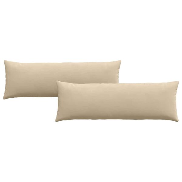 vidaXL Sofa Pillows 2 pcs Cream 120 x 40 cm Fabric