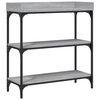 vidaXL Console Table with Shelves Grey Sonoma 75x30x80 cm