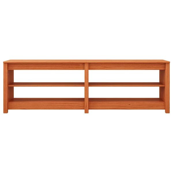 vidaXL Shoe Bench with Shelf with Storage Wax Brown 160 x 36.5 x 50 cm