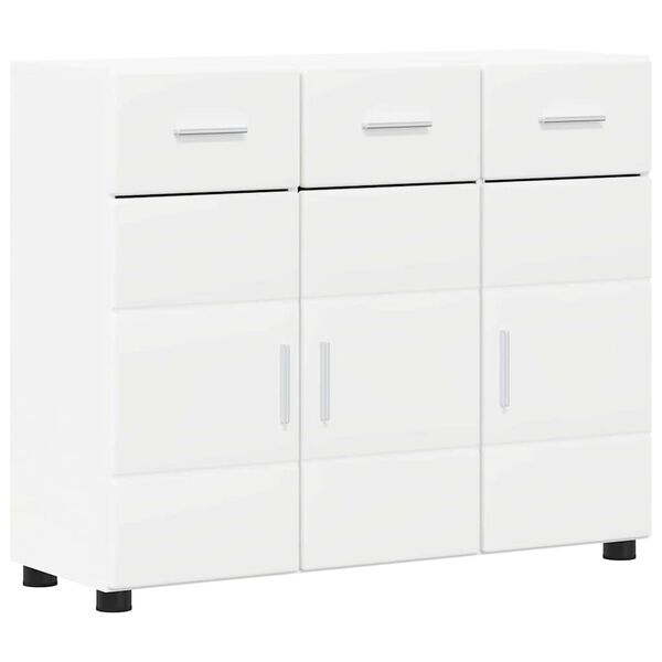 vidaXL Sideboard with Shelf White 88.5 x 30.5 x 73 cm Engineered Wood