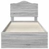 vidaXL Bed Frame with Drawer Grey Sonoma 100 x 200 cm Engineered Wood